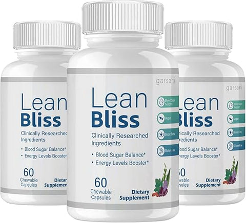 Garsani - Lean Bliss – Cápsulas Lean Bliss (3 Pacotes, 180 Cápsulas) – Emagreça com Saúde