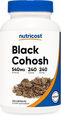 Black Cohosh 540mg – 240 Cápsulas | Sem GMO, Sem Glúten | Marca Nutricost - Nutricost