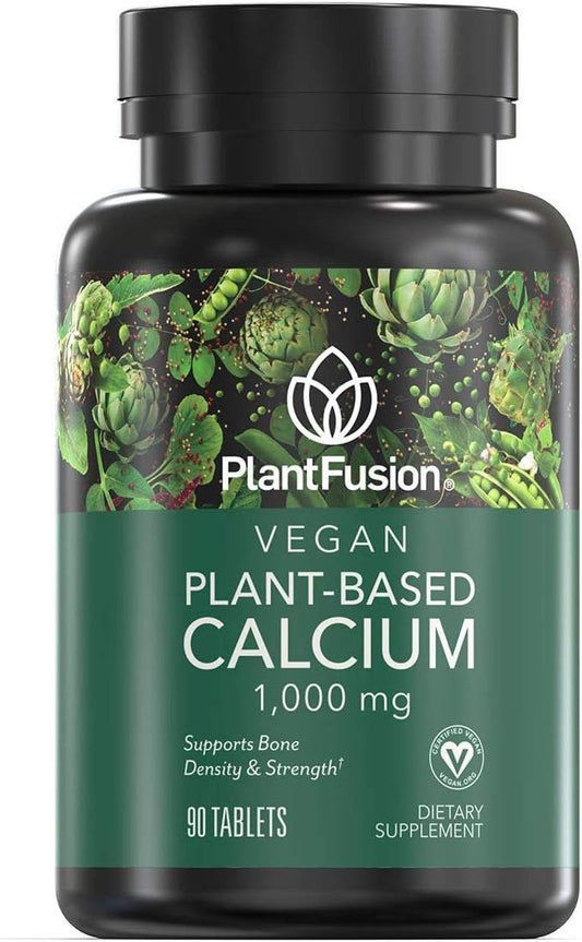 Vegan Calcium – Cálcio Vegetal Premium (1000mg) de Algas Vermelhas Islandesas, com Magnésio, D3, K2 e Boro, 90 Comprimidos Veganos - PlantFusion