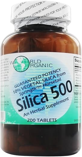s Silica 500mg Tabs 200 – Suplemento de Sílica para Cabelos e Unhas Fortes | Comprar Online - World Organic