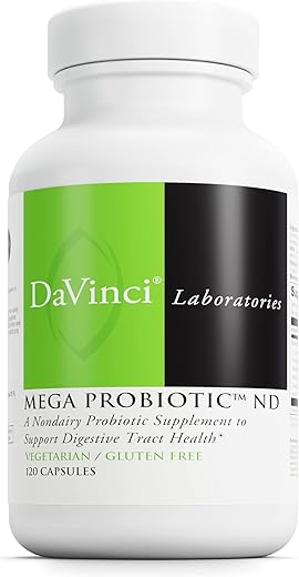 DAVINCI - DaVinci Labs Mega Probiotic ND – Suplemento Probiótico Não Lácteo Suporta o Intestino e a Digestão
