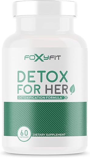 FoxyFit - Detox for Her – Fórmula de Desintoxicação de 30 Dias que Suporta a Função Digestiva Saudável, Promove a Desintoxicação