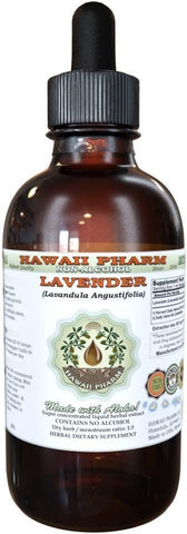 Extrato Líquido de Lavanda Sem Álcool, Orgânico Lavanda (Lavandula Angustifolia) Glicerito Hawaii Pharm Herbal Natural 120 ml