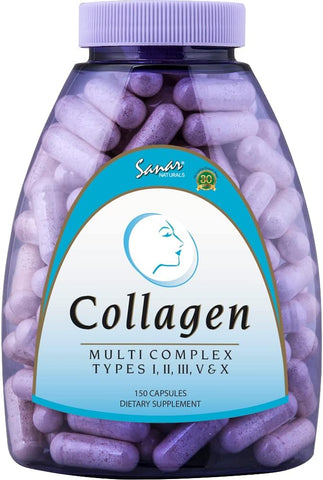 Colágeno Multi Tipo I, II, III, V, X – Fortalecimento Extra para Cabelo, Pele e Unhas – Suporte para Articulações e Ossos – Colágeno para Mulheres - Sanar Naturals