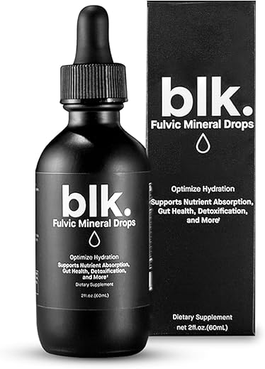Gotas de Água Mineral Alcalina Natural PH 8 blk. Infundidas com Eletrólitos, Fulvic e Aminoácidos, Zero Açúcar, 60ml