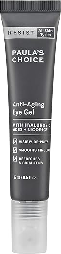 Paula's Choice - Paula’s Choice RESIST Gel para os Olhos Anti-Envelhecimento com Ácido Hialurônico, para Olheiras, Olhos Inchados, Pés de Galinha e Linhas Finas – 30ml