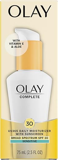 Hidratante Facial Defesa Diária Completa com Protetor Solar, FPS30, Pele Sensível, 75ml (Pack com 2) - Olay