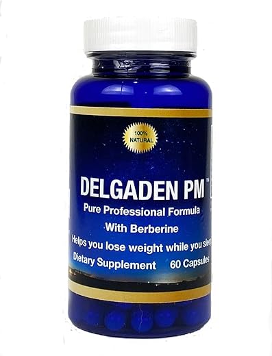 Delgaden PM - Suplemento para Perda de Peso Durante o Sono – com Colágeno Hidrolisado e Berberina (60 softgels)