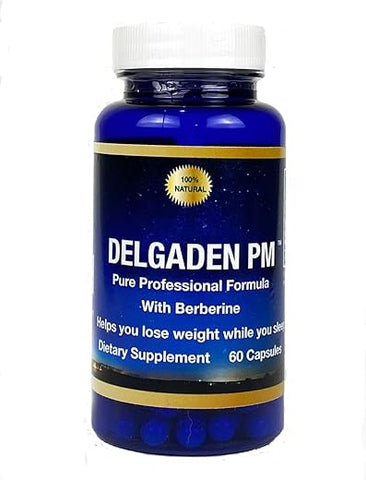 Delgaden PM - Suplemento para Perda de Peso Durante o Sono – com Colágeno Hidrolisado e Berberina (60 softgels)