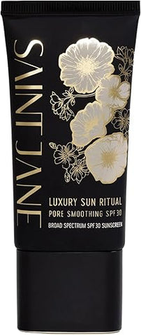 Ritual de Luxo ao Sol – Protetor Solar Mineral FPS 30 para Suavizar Poros | Skincare de Luxo, Infundido com Flores, Limpo (50 ml) - SAINT JANE