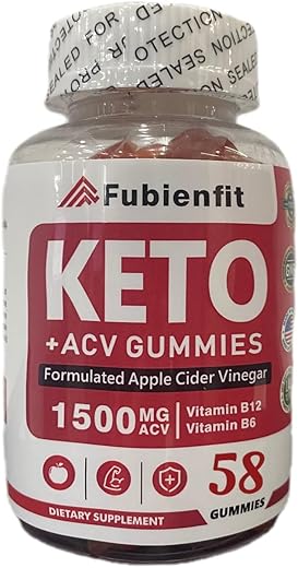 Fubienfit - Keto ACV Gummies Extreme 1500MG – Gomas de Cetona de Maçã Orgânica com Vinagre de Maçã Avançado Formulado com Romã e Beterraba em Pó B12 Vegan Non GMO 58 Gomas