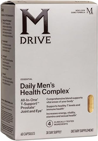 Classic Testosterone Booster para Homens, Suporte à Próstata Saudável, Olhos, Articulações, Energia, Alívio do Estresse, KSM-66 Ashwagandha, Beta-Sitosterols, 60ct - Mdrive
