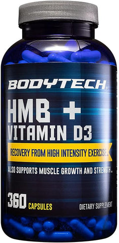 BODYTECH - BodyTech HMB Vitamina D3 – Suporte para Crescimento Muscular e Força (360 Cápsulas Vegetais)