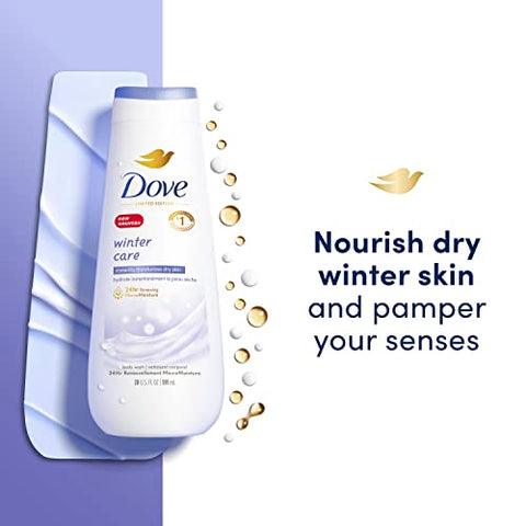 Edição Limitada Sabonete Líquido Winter Care 4 Unidades para Pele Renovada e Saudável com MicroHidratação Renovadora 24h Limpeza Suave Hidrata Instantaneamente a Pele Seca 20 ml - Dove