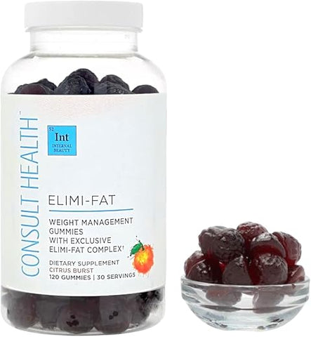 ELIMI-Fat Gomas de Vinagre de Maçã ACV – Gerenciamento de Peso – Extrato de Fruta de Laranja Siciliana Morosil – Livre de Cafeína – Reduzir Índice de Massa Corporal – 120 Unidades - Consult Health