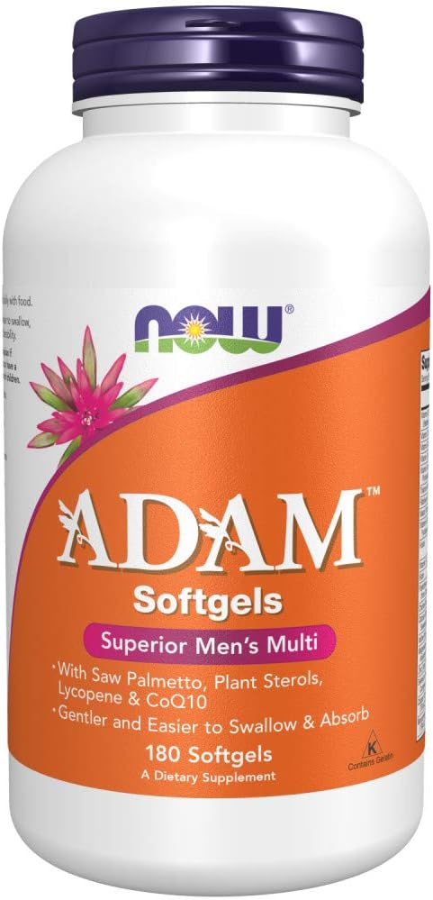 AdamTM – Vitaminas Masculinas em Softgels, 180 Unidades (Embalagem de 1) - NOW Foods