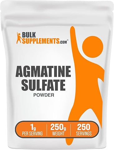 com Agmatine Sulfate Powder – Suplemento de Óxido Nítrico, Agmatine Sulfate 1000mg – Sem Sabor | Marca BulkSupplements.com - BulkSupplements