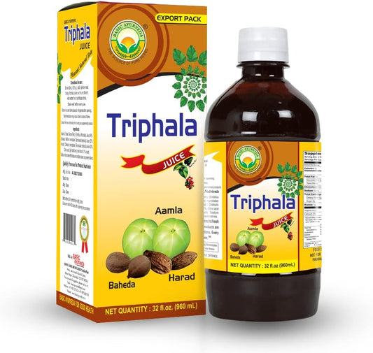 Suco Orgânico de Amla Bibhitaki | BASIC AYURVEDA Triphala Juice | 960ml (32.46 fl oz) | Fruta em Suco | G