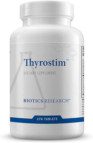 Thyrostim™ – Suporte Endócrino, Equilíbrio Hormonal da Tireoide, T3, T4. Suporte à Glândula Tireoide, Acelera o Metabolismo, Auxilia na Digestão. Suporte ao Sistema Nervoso. 270 Comprimidos - Biotics Research