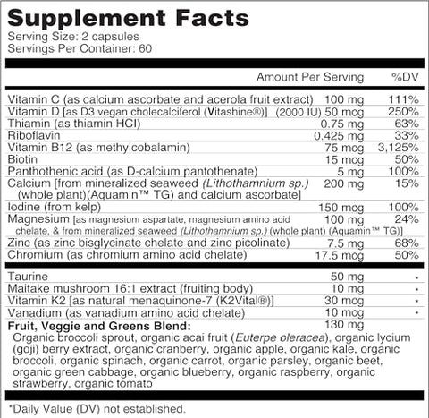 Multivitamínico Diário para Mulheres – Fórmula Vegana para Mulheres Acima de 50 Anos, 120 Cápsulas, Vitaminas Essenciais para Saúde e Bem-Estar Ótimos - Dr. Fuhrman