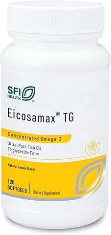 Eicosamax TG Óleo de Peixe em Cápsulas com EPA/DHA – Ácidos Graxos Ômega-3 para Apoiar o Cérebro - Klaire Labs
