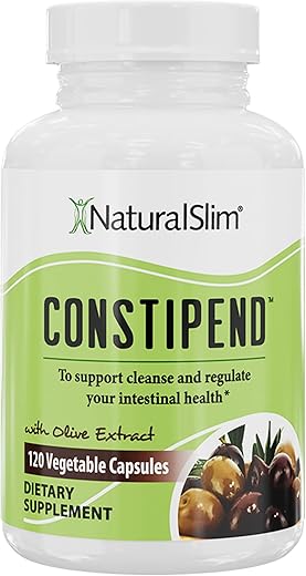 Constipend – Laxante para Alívio da Constipação e Suplemento de Limpeza do Cólon – Amolecedor de Fezes para Mulheres e Homens com Extrato de Oliveira – 120 Cápsulas - NaturalSlim