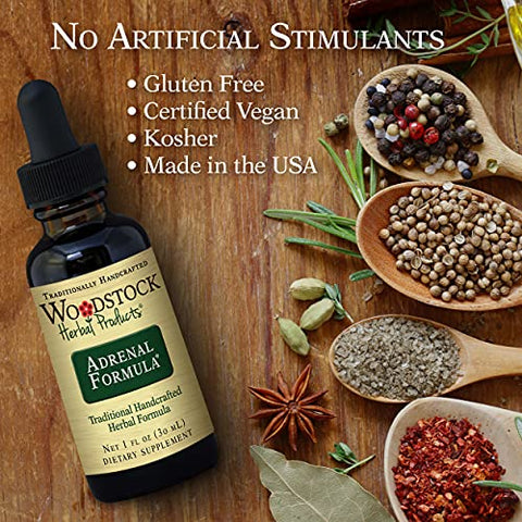 WOODSTOCK HERBAL PRODUCTS - Fórmula Adrenal, 1 FZ – Potencialize sua energia e bem-estar