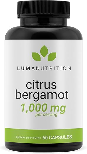 Citrus Bergamot 1000mg – Suplemento de Citrus Bergamot – Fabricado nos EUA – Propriedade de Veteranos – 60 Cápsulas - Luma Nutrition