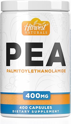 HARVEST NATURALS - Palmitoylethanolamide Cápsulas | Pea 400mg | 400 Unidades | Promove Inflamação Natural