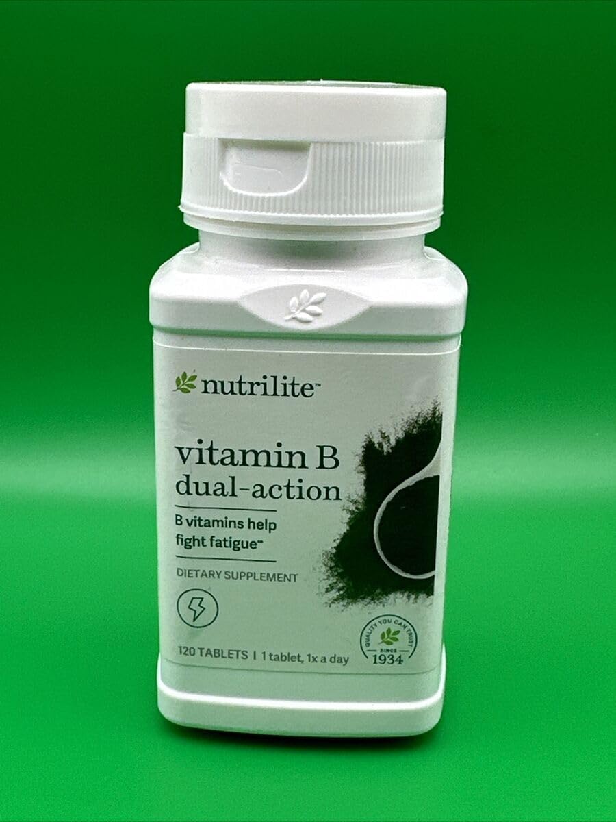 Vitamin B Dual–Action 120 Comprimidos – Marca Nutrilite – Ação Dupla – 120 Comprimidos – Vitamina B – Alta Visibilidade - Nutrilite