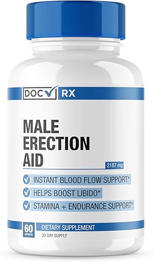 EPN Supplements - Doc RX | Pílulas de Desempenho Masculino para Homens Ação Rápida Fluxo Sanguíneo | 19 Ingredientes Poderosos para Espessura Vascular
