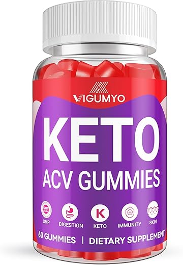 VIGUMYO - Keto ACV Gummies 1500mg – Gomas de Vinagre de Maçã Avançadas com B12 – Impulsionam a Imunidade, Energia e Saúde Digestiva – Veganas, Livres de Glúten