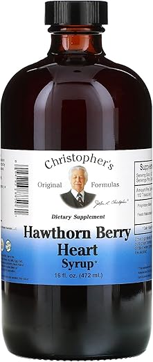 Christopher's Original Formulas - Christopher’s Original Formulas Xarope de Coração de Espinheiro Alvar 16 Oz (473 ml) – Fórmula Nutritiva