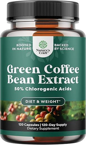 Nature Berg - Extrato de Café Verde para Emagrecimento – Cápsulas Emagrecedoras para Mulheres e Homens – Supressores de Apetite para Perda de Peso com Ácido Clorogênico – Queimador de Gordura Herbal para Auxiliar com