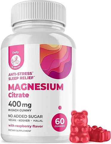 DR. MORITZ - Magnesium Gummies Sem Açúcar – Gomas de Magnésio Calmantes para Crianças, Gomas de Magnésio Calmantes Sem Açúcar para Crianças