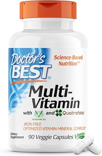 Doctor's BEST - Doctor’s Best Multivitamínico, Fórmula Totalmente Otimizada para Absorção, Multivitamínico com Minerais, Vitaminas, Antioxidantes – Melhor Marca