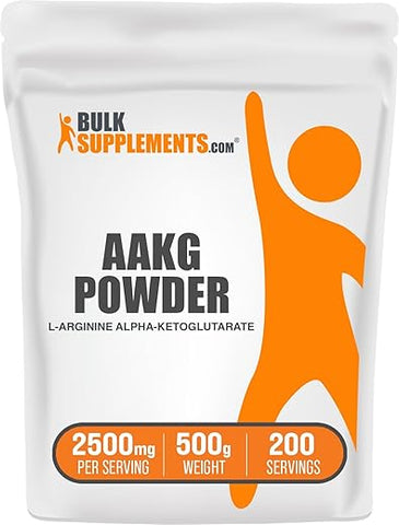 com AAKG em Pó – Arginina Alfa-Cetoglutarato, Suplemento AKG – Arginina, Sem Sabor | 100g - BulkSupplements