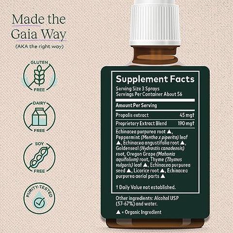 Spray de Garganta Echinacea Goldenseal Propolis – Suporte Imunológico – 30ml - Gaia Herbs