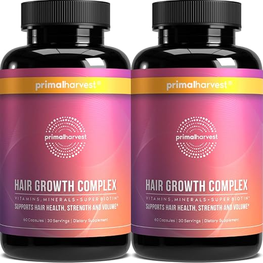 Vitaminas para Crescimento Capilar Feminino 2 Pack 60g - Primal Harvest