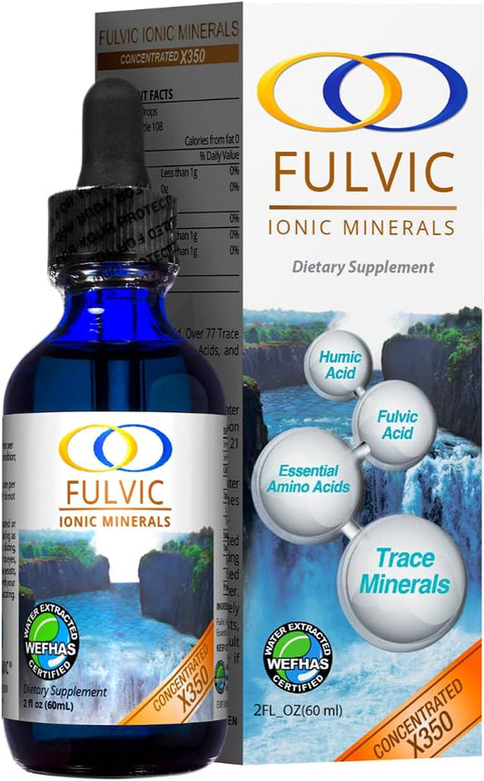 Minerais Iônicos de Fulvic Acid, Ácido Húmico, Traços Minerais e Eletrólitos – Optimally Organic X350 – Patenteado e Bioativo