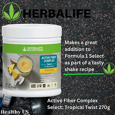 Active Fiber Complex Select: Tropical Twist 270g – Saúde Digestiva, Sem Sabores ou Adoçantes Artificiais, Livre de Glúten, Ingredientes Não-OGM - Herbalife