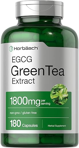 Extrato de Chá Verde EGCG | 180 Cápsulas | Potência Máxima | Não-OGM - Horbäach