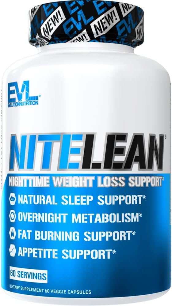 Nutrition Night Time Fat Burner Support – Pílulas de Suporte para Queima de Gordura Noturna com Chá Verde Termogênico e Extrato de Feijão Branco – Pílulas para Dieta que Auxiliam no Sono e Perda de Peso - Evlution