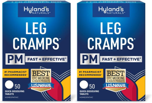 Hyland's - Hyland’s Leg Cramps PM – Alívio Noturno de Cãibras, 50 Comprimidos (Embalagem com 2)