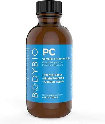 Brain Supplement 120 ml – Complexo de Fosfolipídios para Envelhecimento Saudável | Impulsionador de Nootrópicos | Aumenta o Foco, Memória, Reparo Celular – Fosfatidilcolina para Melhorar - BodyBio