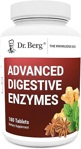 Dr. Berg Nutritionals - Dr. Berg Enzimas Digestivas Avançadas com Vinagre de Maçã – Ingredientes para Saúde Digestiva como Betaina Hidroclorídrica (HCI) e Raiz de Gengibre