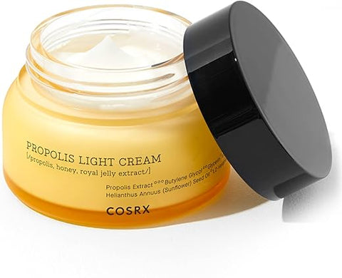Full Fit Propolis Light Cream 65ml – Creme Hidratante Diário Coreano com Própolis 64.5%, Livre de Parabenos, Não Testado em Animais - COSRX