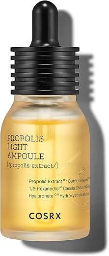 Ampola de Própolis, Sérum Iluminador para o Rosto com 73,5% de Extrato de Própolis, 30ml, Essência Hidratante para Pele Sensível, Linhas Finas, Tom de Pele Irregular, Cuidados Coreanos com a Pele - COSRX