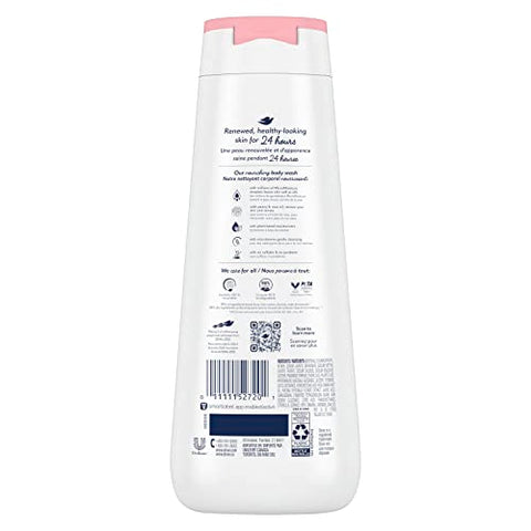 Body Wash Renovador Peônia e Óleo de Rosa 4 Unidades para uma Pele Renovada e Saudável – Sabonete Líquido Suave com MicroHidratação Renovadora 24h 590ml - Dove